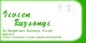 vivien ruzsonyi business card